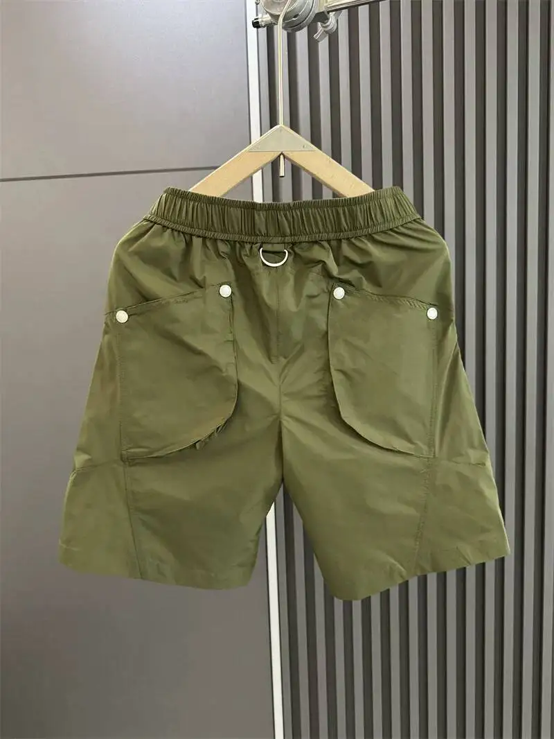 HKSH Summer New American Casual Large Pocket Safari Style Shorts Man Tide Loose Versatile Outdoor Functional Youth Capris HK4754