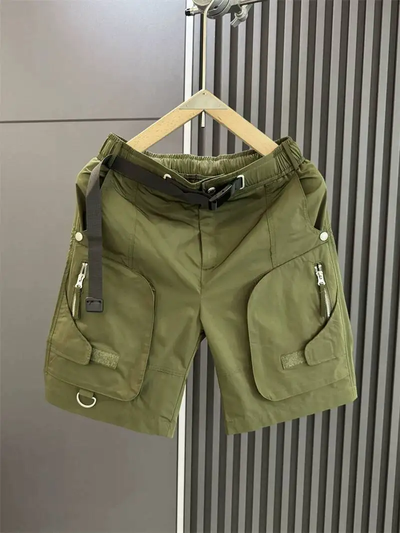 HKSH Summer New American Casual Large Pocket Safari Style Shorts Man Tide Loose Versatile Outdoor Functional Youth Capris HK4754