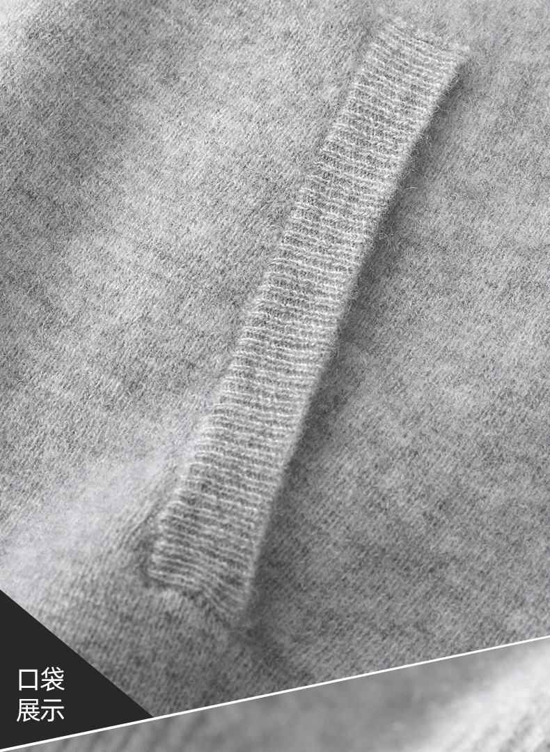 Autumn Winter New 100% Merino Wool Men's Zipper Hooded Coat Thick Sweater Warm Long Sleeved Knitted Cardigan men's coat