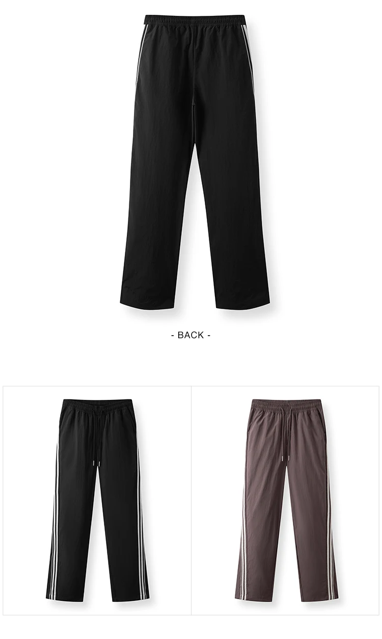 Semir Vintage Sporty Casual Pants Men Loose Straight Fit Cooling 2025 Summer New Color Block Trendy Long Pants