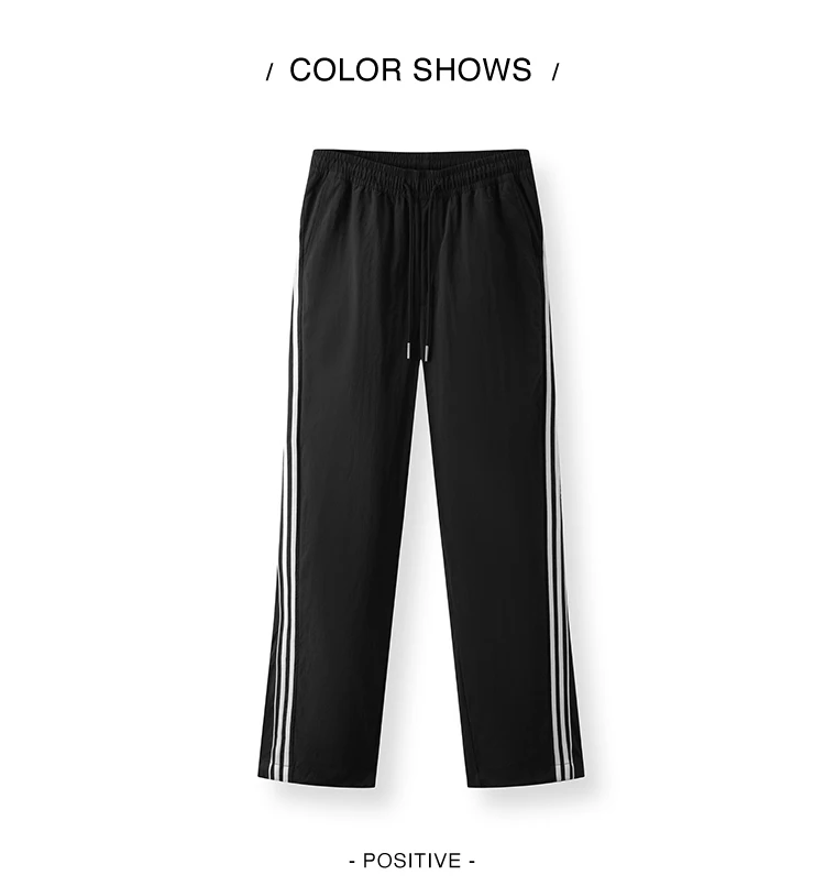 Semir Vintage Sporty Casual Pants Men Loose Straight Fit Cooling 2025 Summer New Color Block Trendy Long Pants