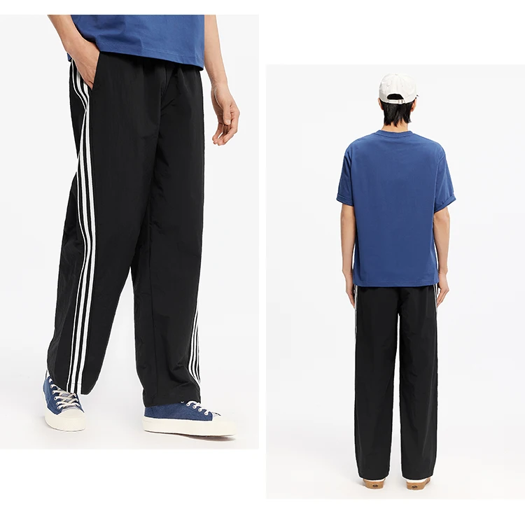 Semir Vintage Sporty Casual Pants Men Loose Straight Fit Cooling 2025 Summer New Color Block Trendy Long Pants