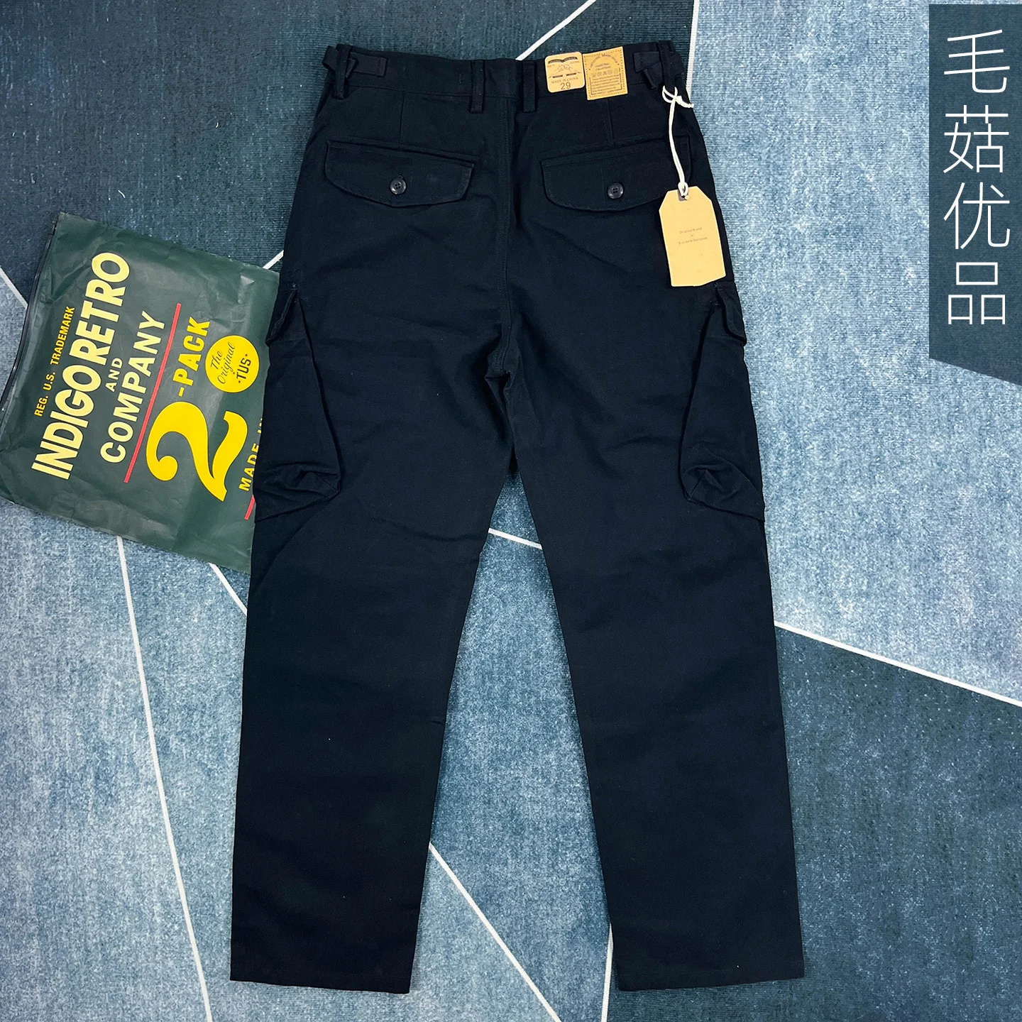 Men's Heavyweight 100% Cotton American Work Pants - Khaki Multi-Pocket Slim Straight-Leg Casual Cargo Trousers for Autumn