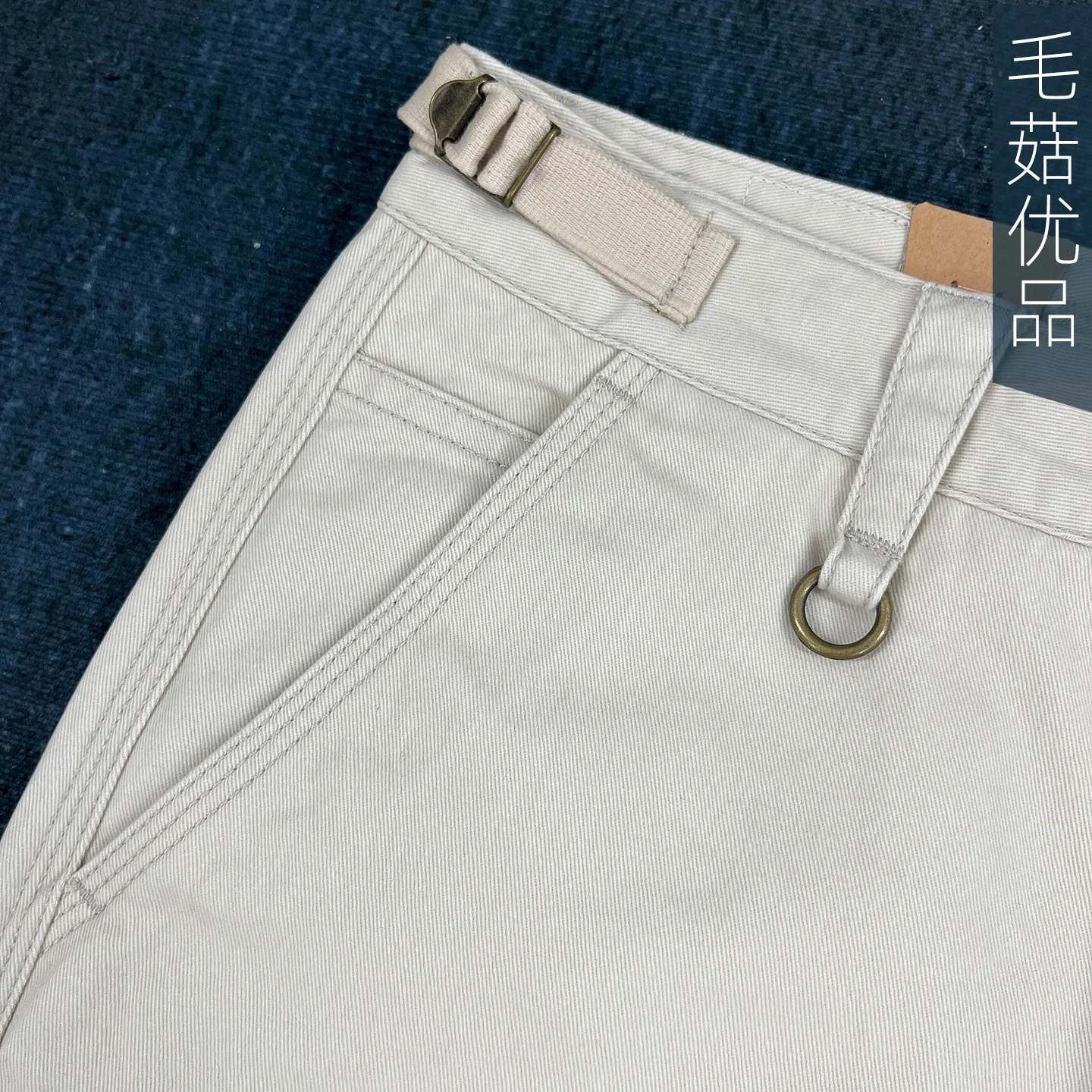 Men's Heavyweight 100% Cotton American Work Pants - Khaki Multi-Pocket Slim Straight-Leg Casual Cargo Trousers for Autumn