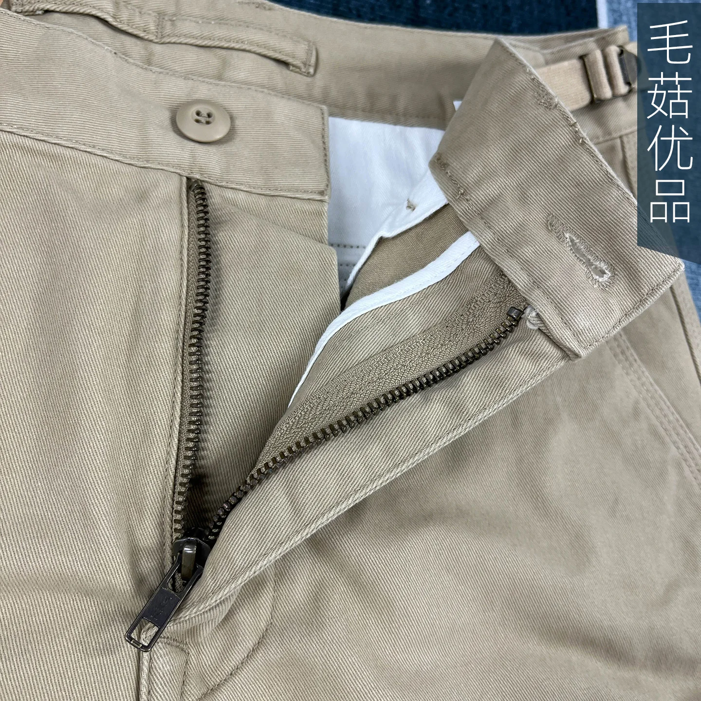 Men's Heavyweight 100% Cotton American Work Pants - Khaki Multi-Pocket Slim Straight-Leg Casual Cargo Trousers for Autumn
