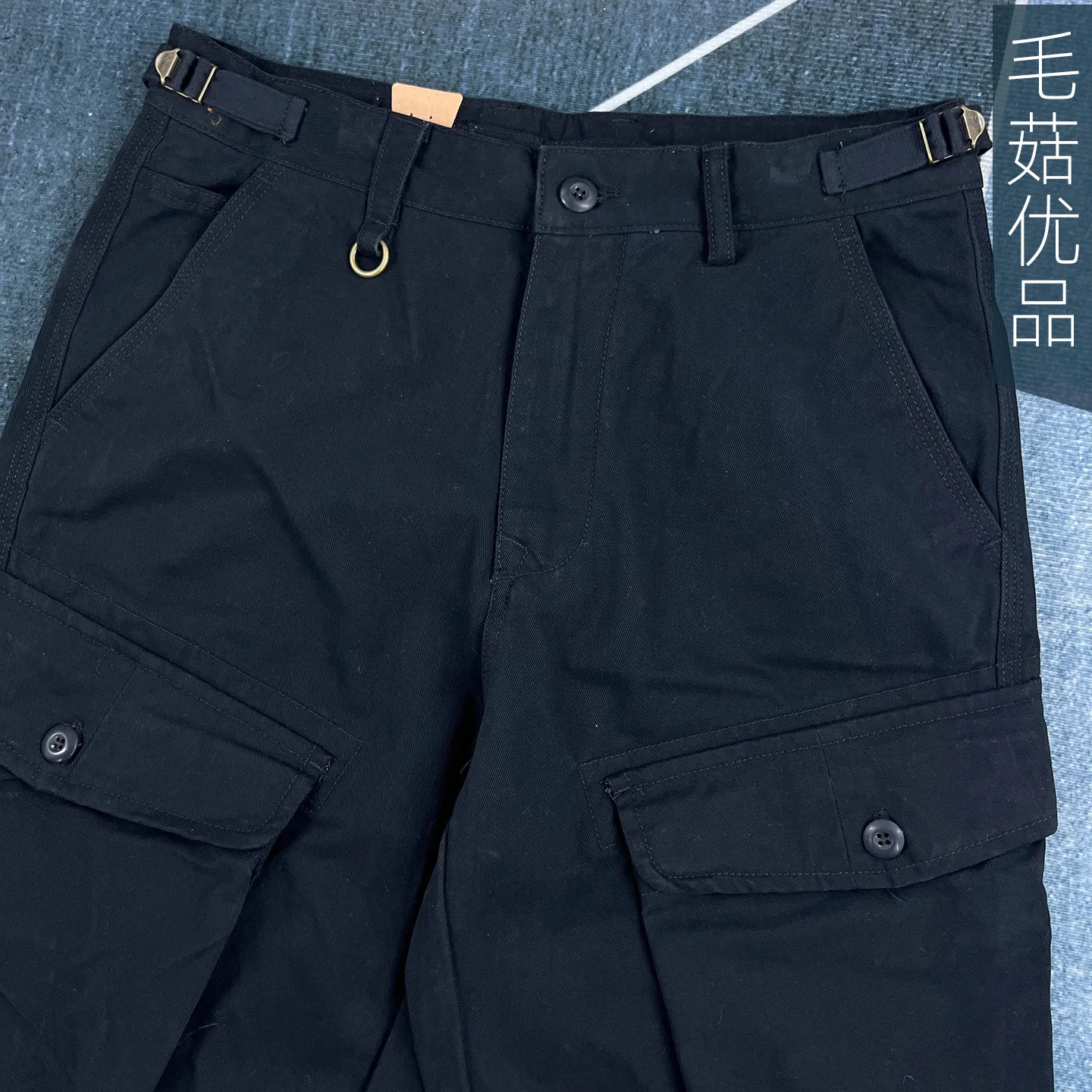 Men's Heavyweight 100% Cotton American Work Pants - Khaki Multi-Pocket Slim Straight-Leg Casual Cargo Trousers for Autumn