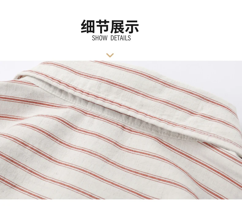 Men Cotton Linen Casual Commute Loose Long Sleeve Simple Fashion Stripe Shirt Male Vintage Fashion Plus Size Shirts Clothes