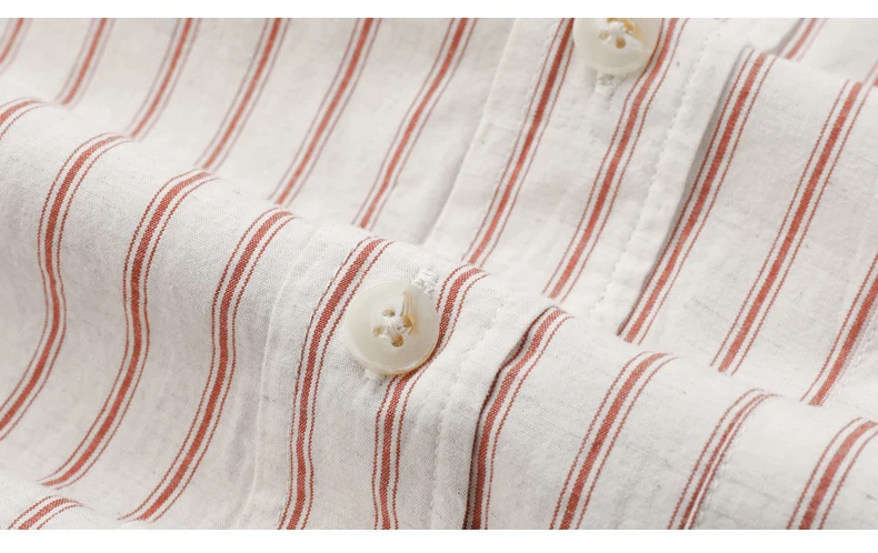 Men Cotton Linen Casual Commute Loose Long Sleeve Simple Fashion Stripe Shirt Male Vintage Fashion Plus Size Shirts Clothes