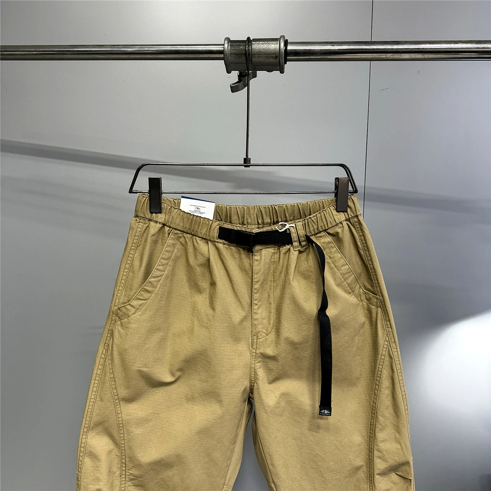 Premium Mens Cotton Black Casual Pants Elastic Waist Streetwear Urban Fashion Trendy Lounge Jogger Tapered Oversized Trousers