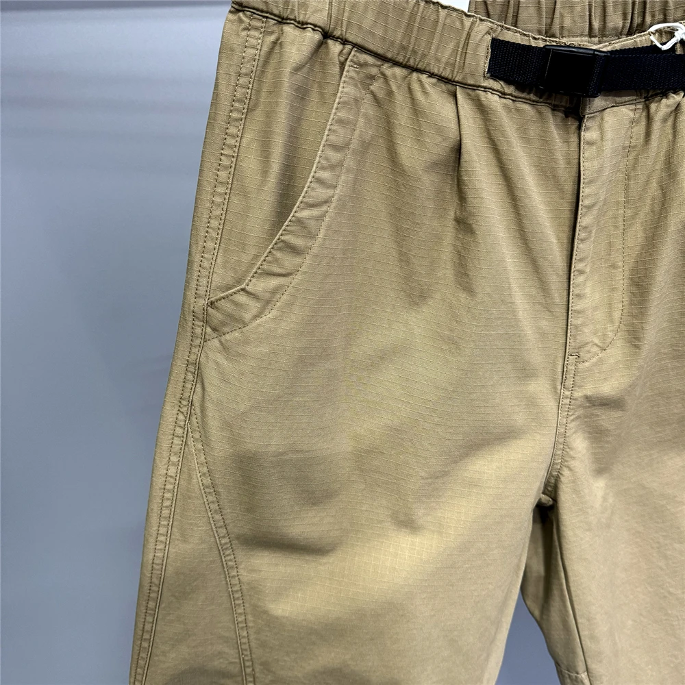 Premium Mens Cotton Black Casual Pants Elastic Waist Streetwear Urban Fashion Trendy Lounge Jogger Tapered Oversized Trousers