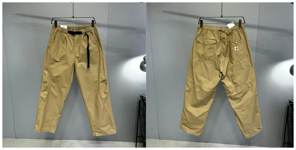 Premium Mens Cotton Black Casual Pants Elastic Waist Streetwear Urban Fashion Trendy Lounge Jogger Tapered Oversized Trousers