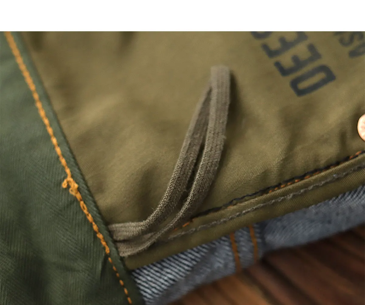 14OZ heavy denim Denim jeans men straight tube depulped May Khaki American vintage primary color wash pants
