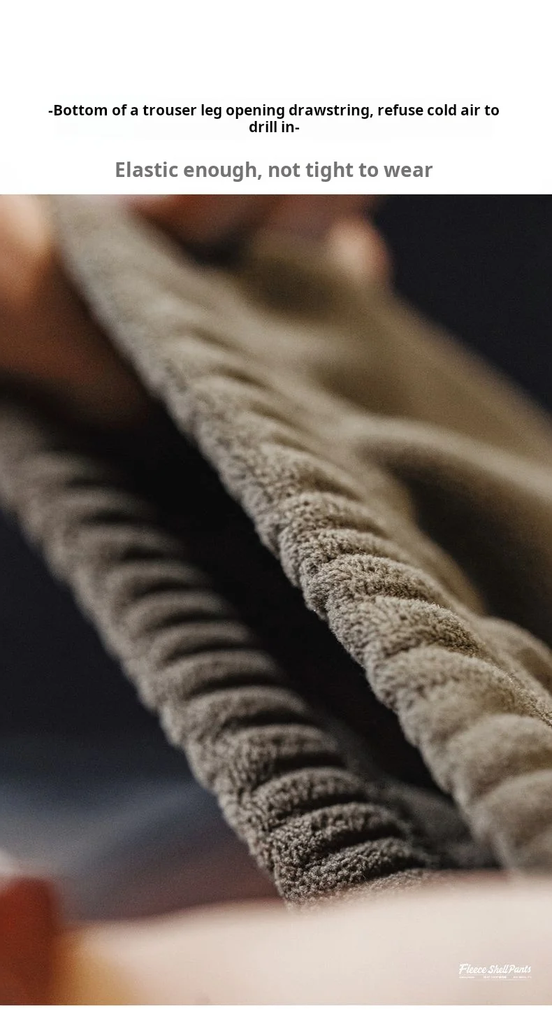 Maden Vintage Men's Brushed Fleece Sweatpants Olive Green Thermal Trousers Elastic Waist Cuffed Casual Pants for Autumn Winter