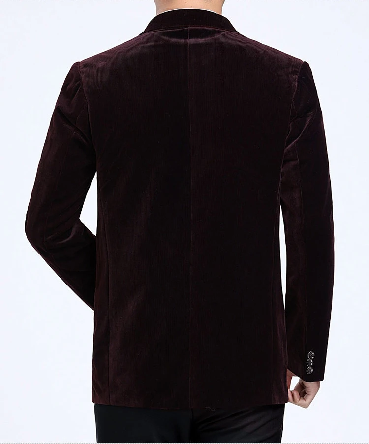 New middle-aged men's business casual suit high-end corduroy suit jacket spring and autumn solid color blazer coat mens blazers