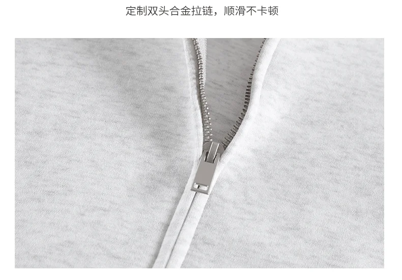 DUKEEN 450G Heavyweight Full-Zip Hoodie for Men Spring and Autumn Drop Shoulder Streetwear Sweatshirt Jacket Y2K Style