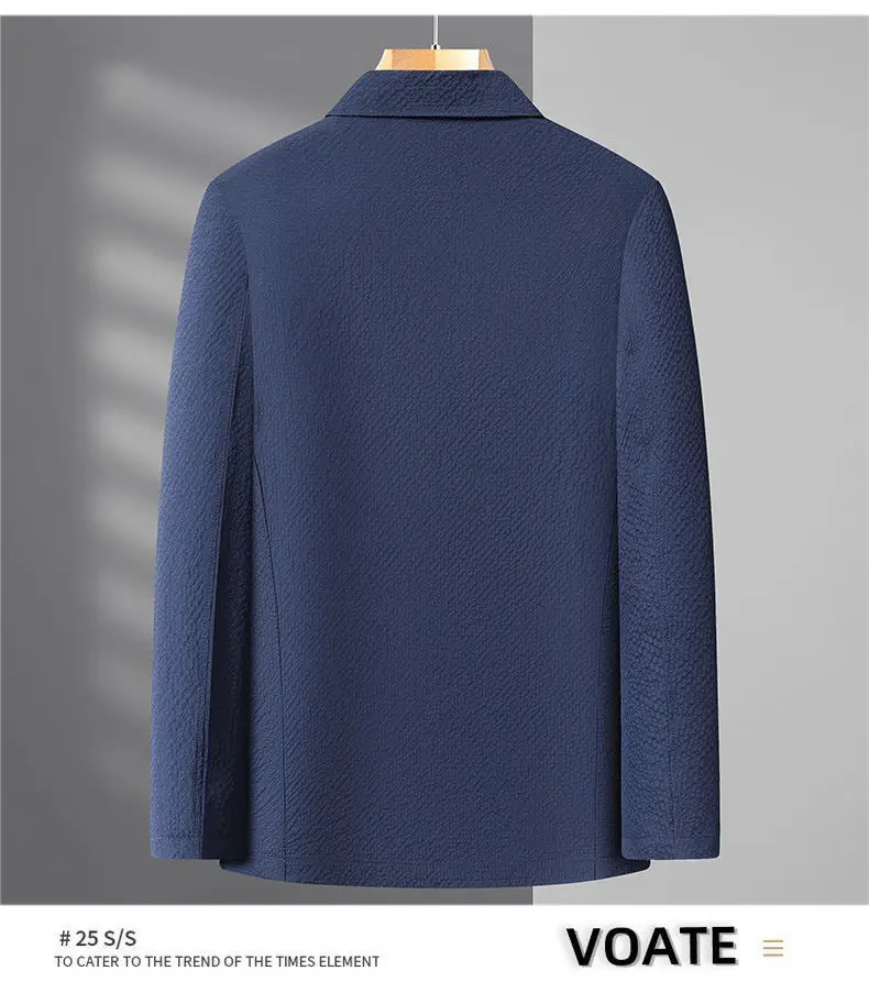 Men's Premium Blazer Top Spring New Summer Solid Color Cool Business Casual Sun Protection Jacket Minimalist Office Urban Wear