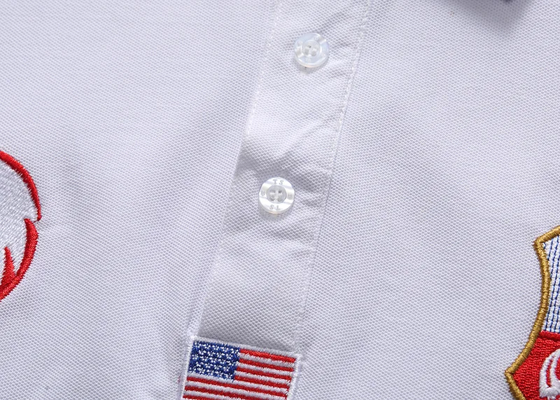 New Arrivals Polo Shirt Men Short Sleeved California of USA Embroidery White Eagle Golf Wear Collar T-shirt Plus US Size XS-7XL
