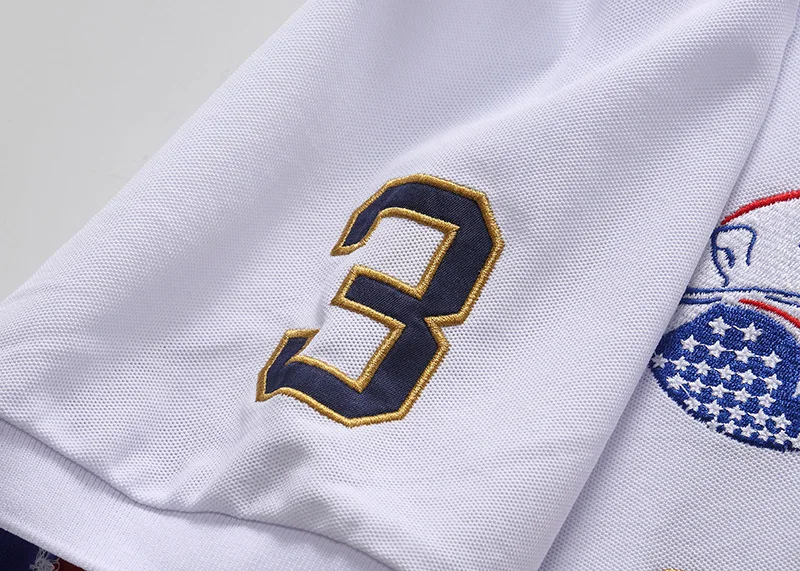 New Arrivals Polo Shirt Men Short Sleeved California of USA Embroidery White Eagle Golf Wear Collar T-shirt Plus US Size XS-7XL
