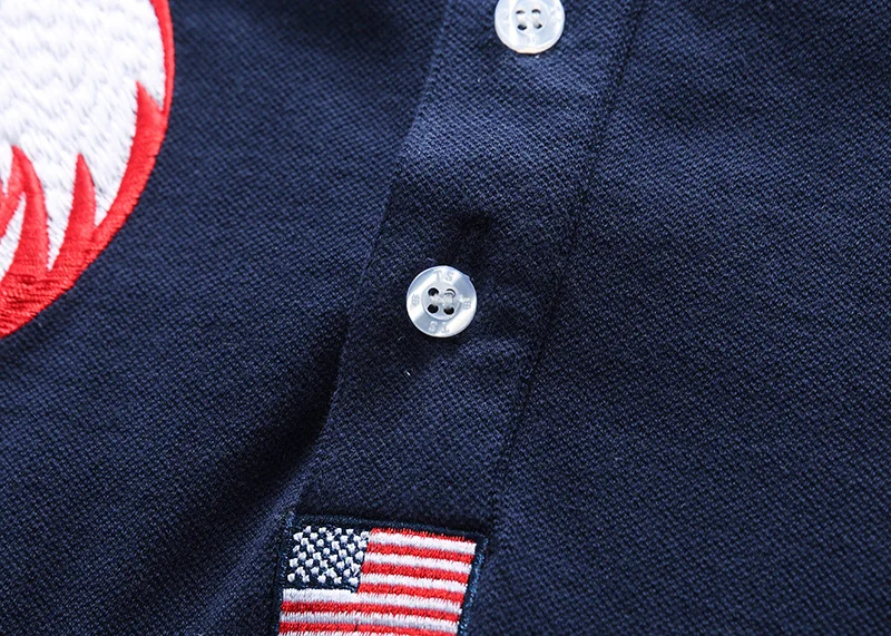 New Arrivals Polo Shirt Men Short Sleeved California of USA Embroidery White Eagle Golf Wear Collar T-shirt Plus US Size XS-7XL