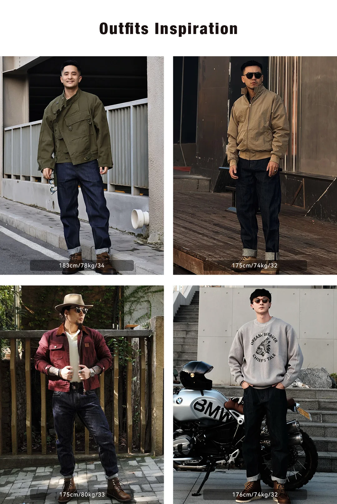 Maden Vintage 13.5oz Heavyweight Selvedge Raw Denim Jeans Men's Straight Fit Cotton Jeans Casual Pocket Trousers Fall Winter