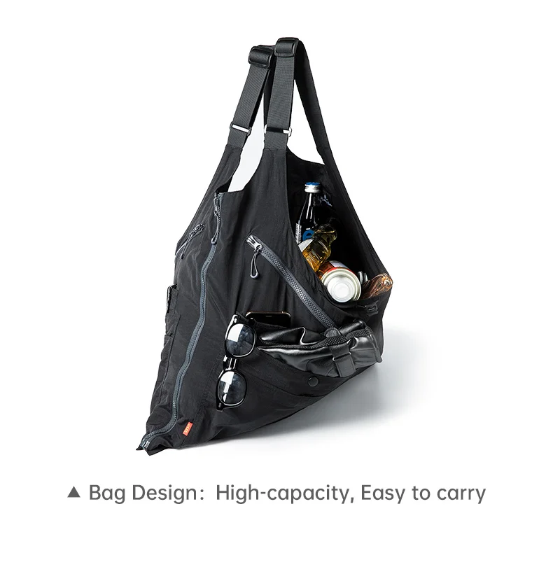 Maden Vintage Multi-Pocket Sleeveless Nylon Vest Amekaji Outdoor Deformable Tactical Vest Functional Dual Purpose Satchel Bag