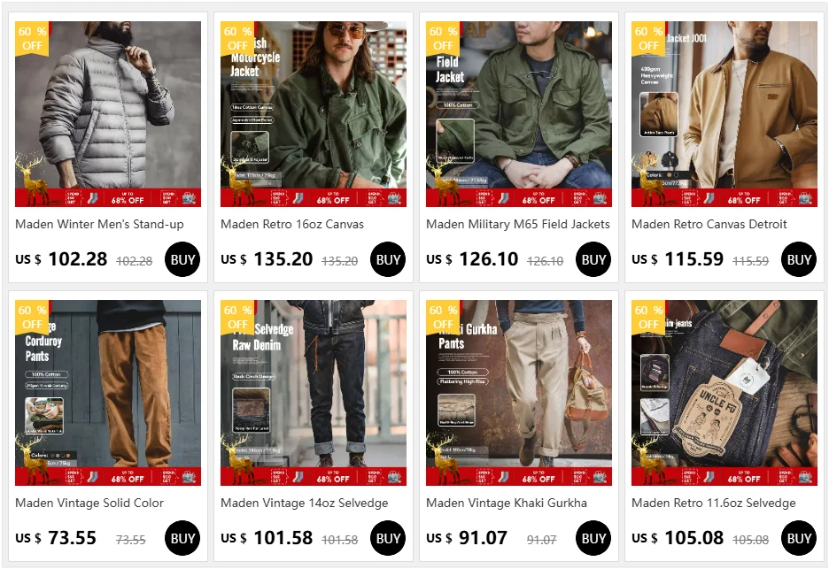 Maden Retro Men's Solid Color Long Sleeve Hoodies Sweatshirt Casual Loose with Drawstring Pullover for Men Autumn Streetwear Top