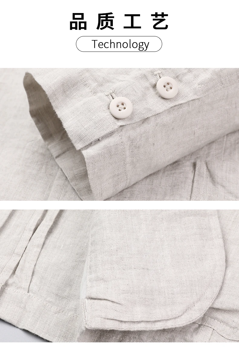 Spring Summer 2025 New High-Quality Men's Fashion Handsome Linen Suit Thin Men's Coat Fabric Composition 100% Linen Blazer