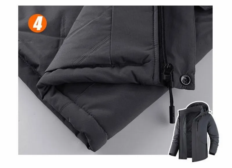 Winter Man Thicken Waterproof Outdoor Jacket Men Sport Windproof Detachable Hat Jackets Man Multi Pocket Work Safari Windbreaker
