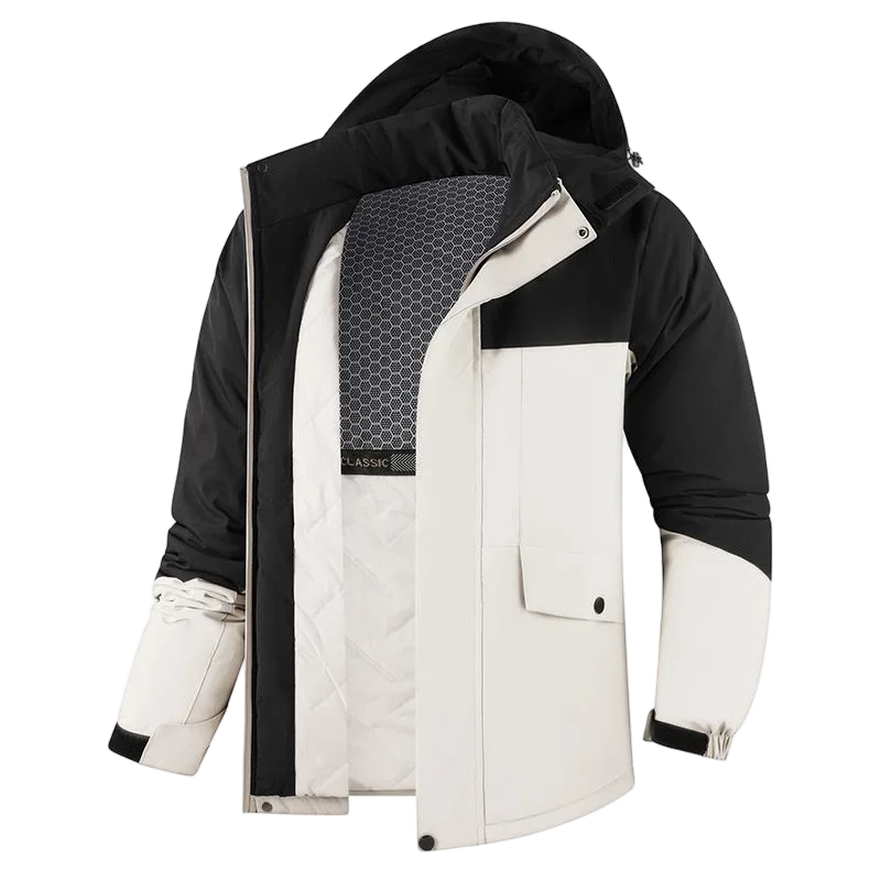 Winter Man Thicken Waterproof Outdoor Jacket Men Sport Windproof Detachable Hat Jackets Man Multi Pocket Work Safari Windbreaker
