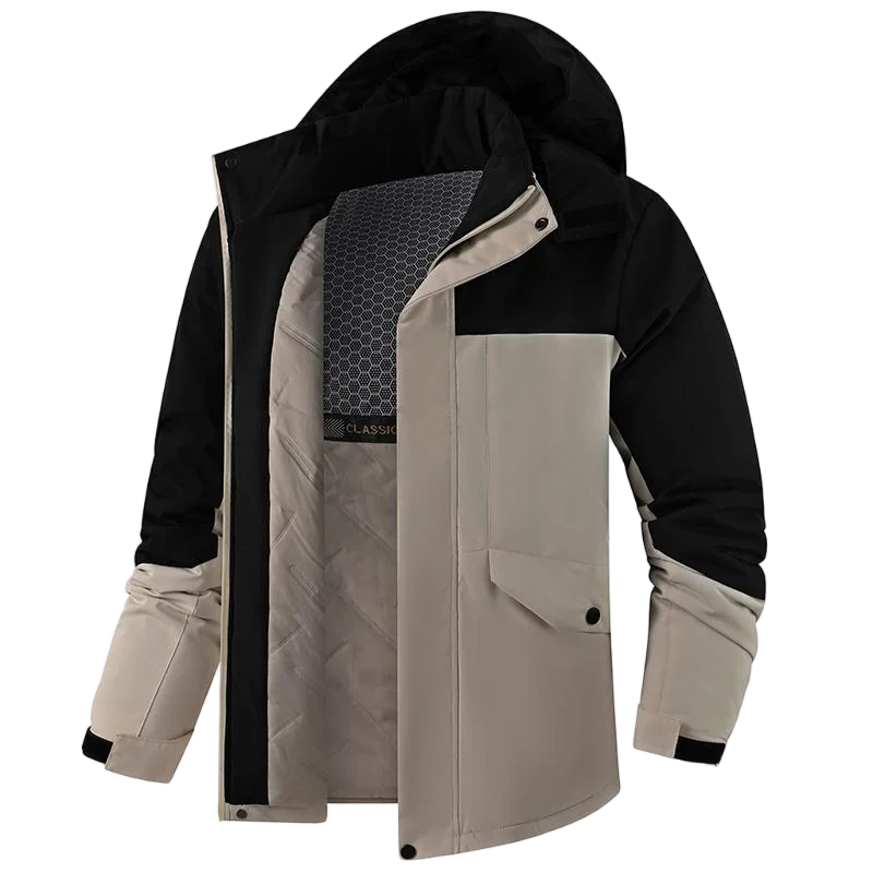 Winter Man Thicken Waterproof Outdoor Jacket Men Sport Windproof Detachable Hat Jackets Man Multi Pocket Work Safari Windbreaker