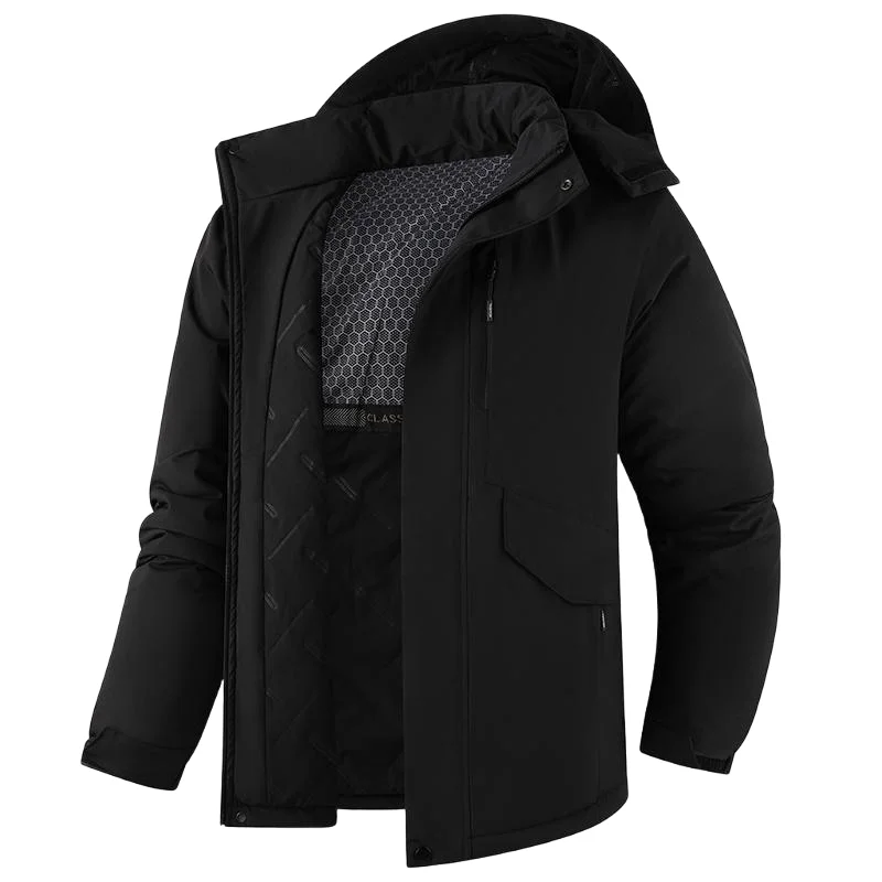 Winter Man Thicken Waterproof Outdoor Jacket Men Sport Windproof Detachable Hat Jackets Man Multi Pocket Work Safari Windbreaker