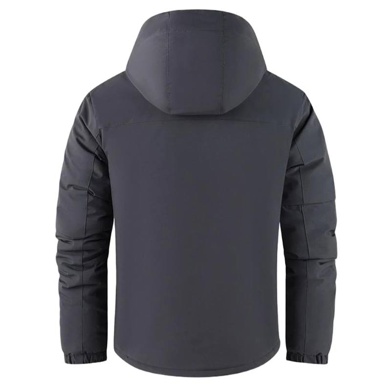 Winter Man Thicken Waterproof Outdoor Jacket Men Sport Windproof Detachable Hat Jackets Man Multi Pocket Work Safari Windbreaker