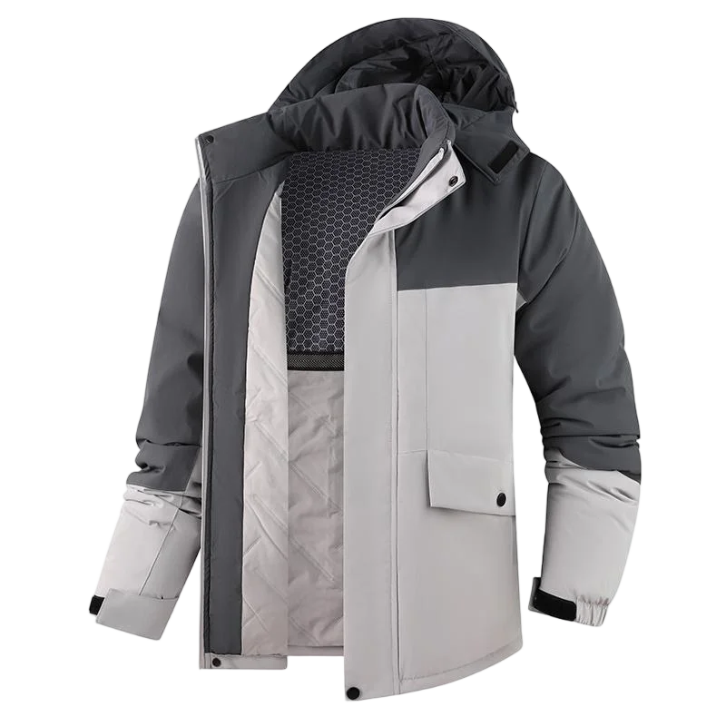 Winter Man Thicken Waterproof Outdoor Jacket Men Sport Windproof Detachable Hat Jackets Man Multi Pocket Work Safari Windbreaker