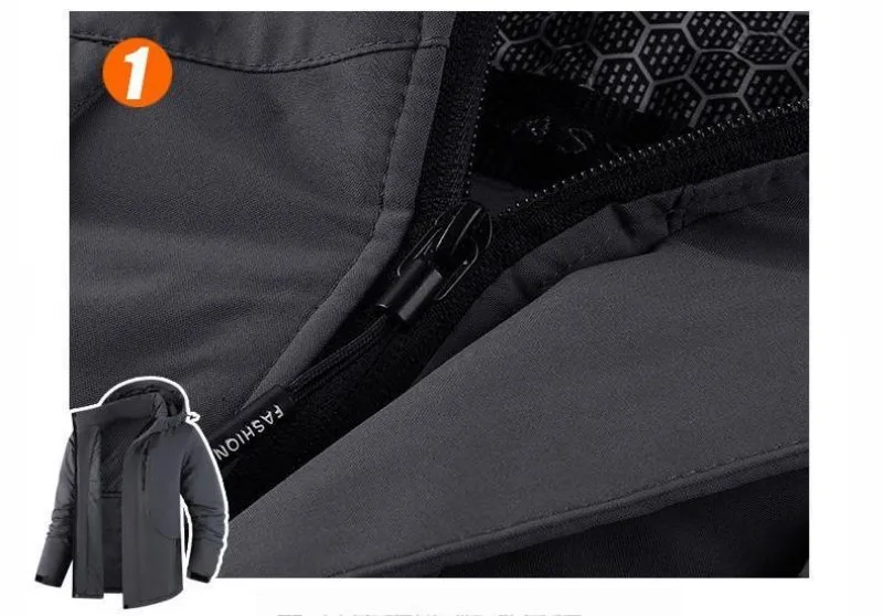 Winter Man Thicken Waterproof Outdoor Jacket Men Sport Windproof Detachable Hat Jackets Man Multi Pocket Work Safari Windbreaker