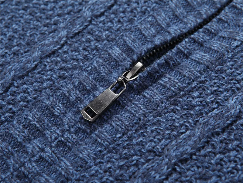 Winter Vest Men Sweater Zipper Warm Thick Male Cardigan Clothing Fleece Wool Liner Sleeveless Jackets Vintage Black Red