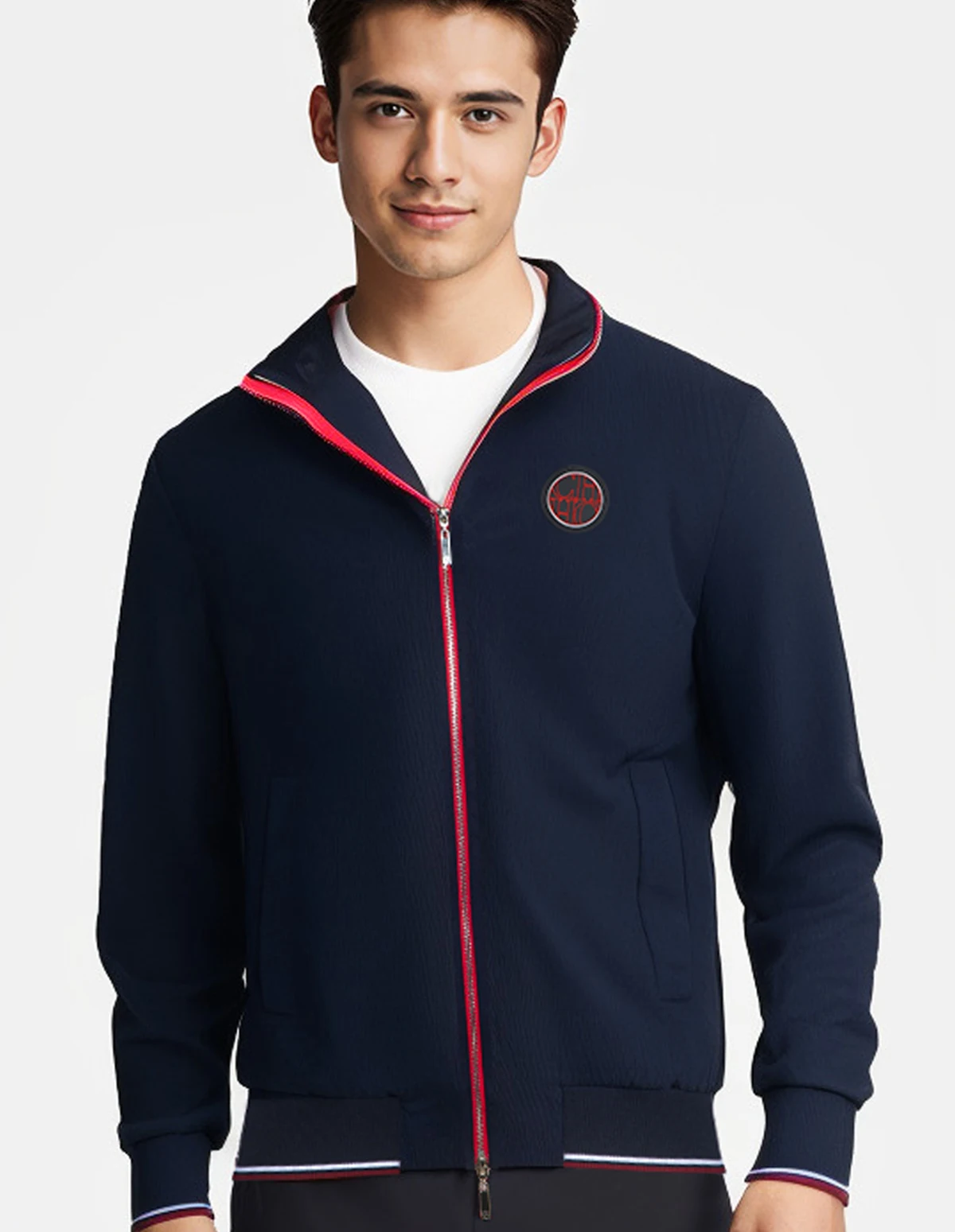 CHCH 2025 Spring New Men's Jackets Solid Sports Jacket Men Business Casual Autumn Thin Coat Zip Up Coat with Pockets Clothing
