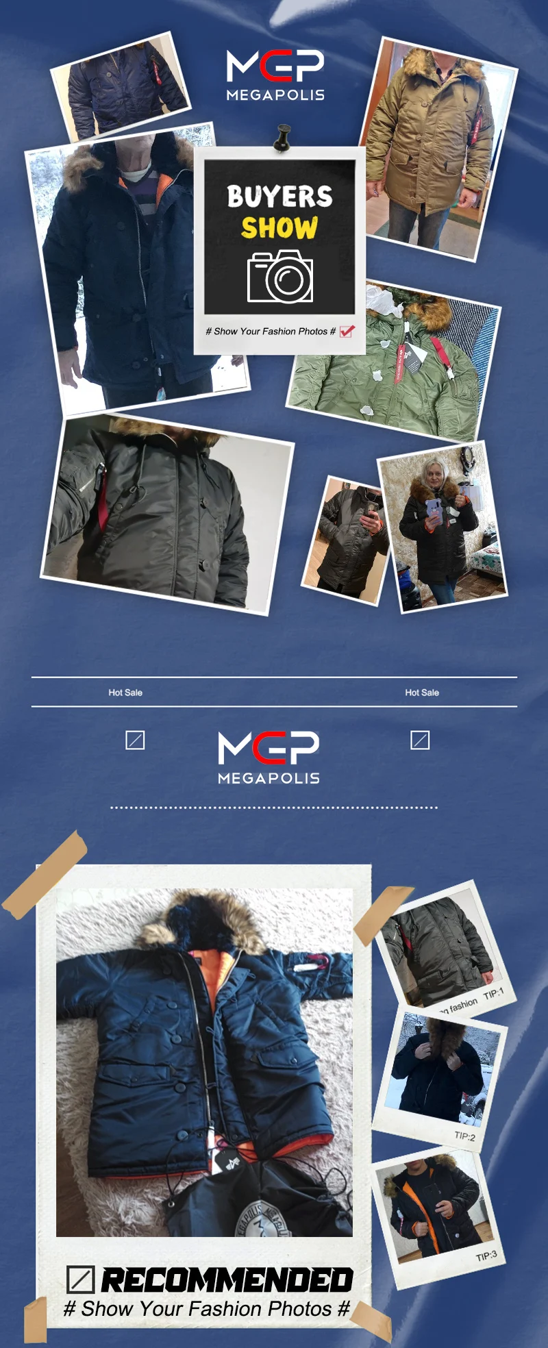 MGP Men's winter standard jacket classic n-3b parka for extreme cold weather waterproof removable faux fur around Hood