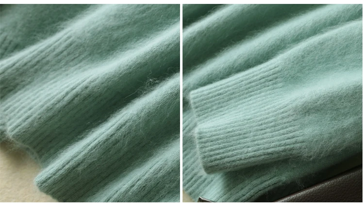 Men's 100% pure Mink Cashmere Sweater O-Neck Pullovers Knit Large Size Mink Sweater Winter New Tops Long Sleeve High-End Jumpers
