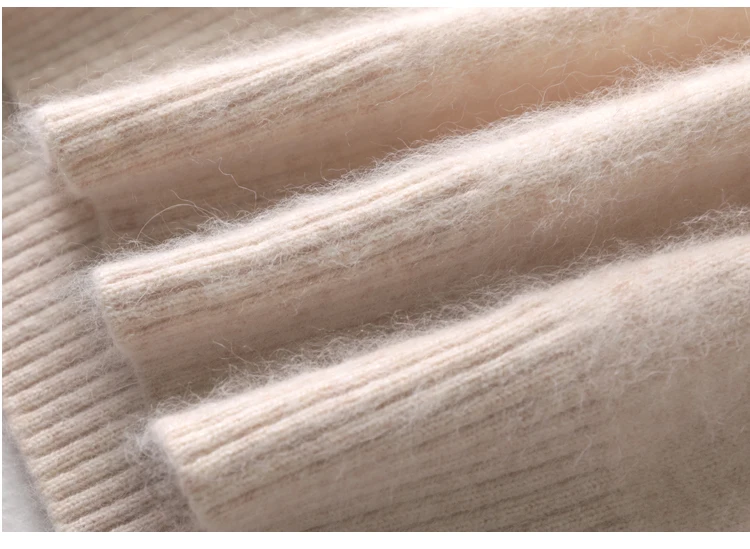 Men's 100% pure Mink Cashmere Sweater O-Neck Pullovers Knit Large Size Mink Sweater Winter New Tops Long Sleeve High-End Jumpers