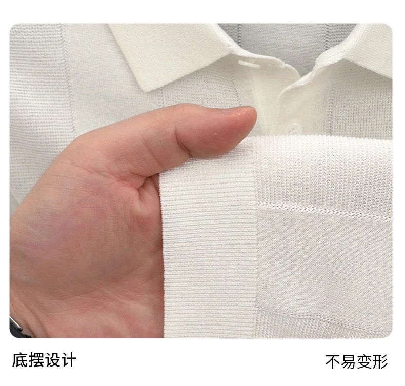 Good Lyocell 59.4% Knit Polo Men 2026 Summer Trendy Breathable Knitwear Short Sleeve Tops Turn Down Collar Linen Knitting Shirt