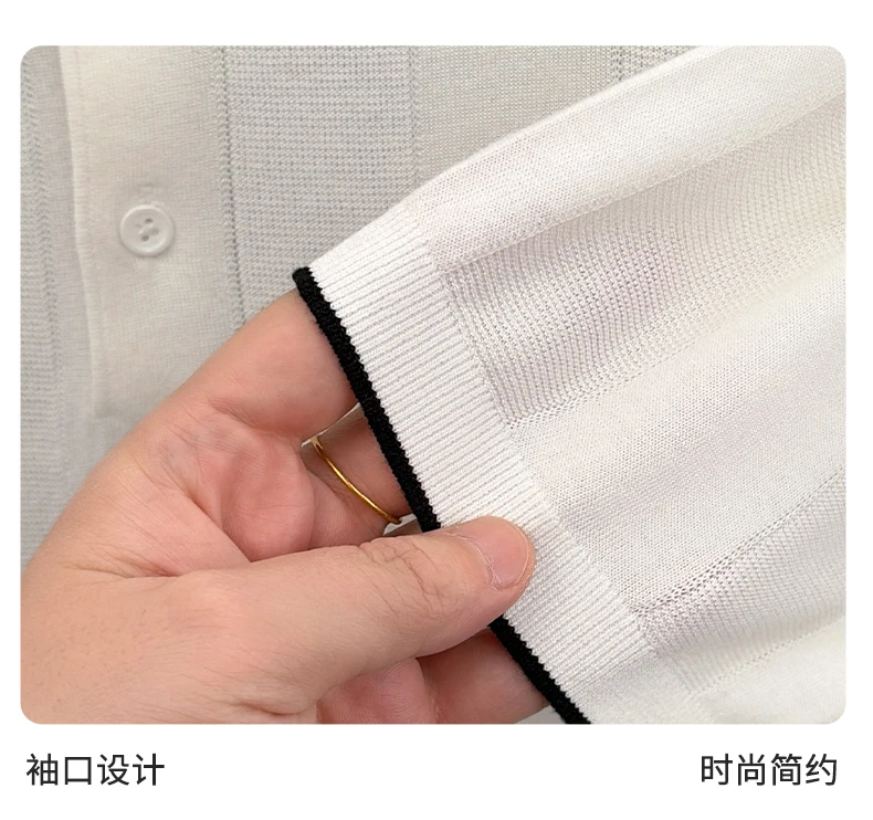 Good Lyocell 59.4% Knit Polo Men 2026 Summer Trendy Breathable Knitwear Short Sleeve Tops Turn Down Collar Linen Knitting Shirt