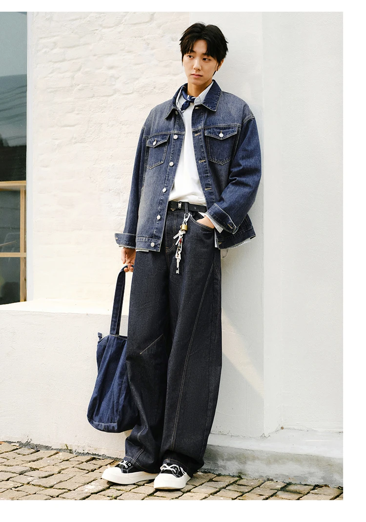 Semir Retro Jacket Unisex 2026 Spring Denim Loose Lapel Casual Versatile Fashion Comfortable Daily Wear Outerwear