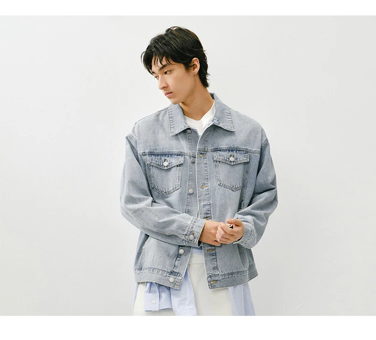 Semir Retro Jacket Unisex 2026 Spring Denim Loose Lapel Casual Versatile Fashion Comfortable Daily Wear Outerwear