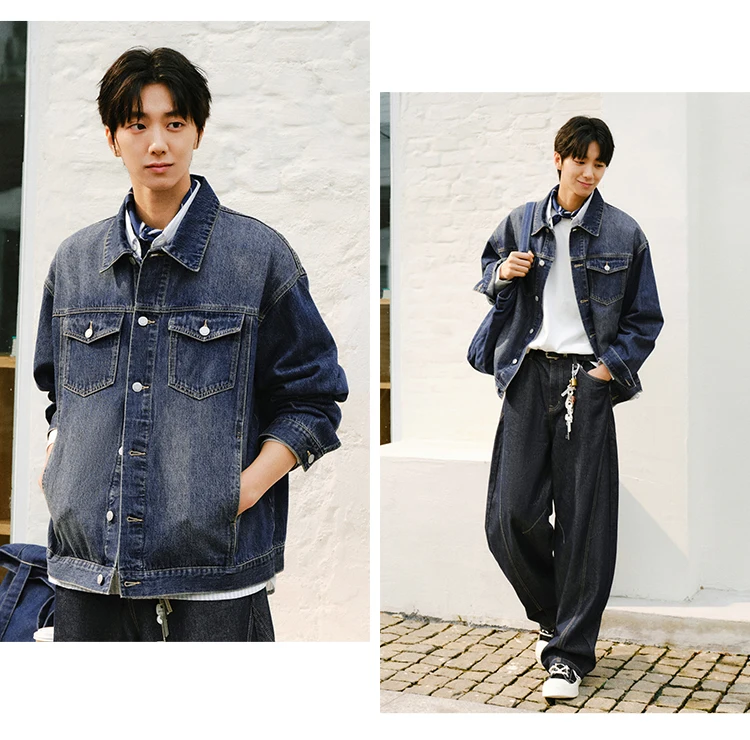 Semir Retro Jacket Unisex 2026 Spring Denim Loose Lapel Casual Versatile Fashion Comfortable Daily Wear Outerwear