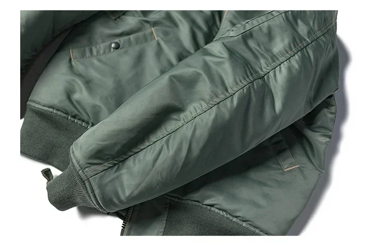 Men Vintage 1955 USAF MA-1 Pilot Bomber Jacket Military Windproof Coat Spring Winter Retro Outerwear for Daily Riding heavy weig