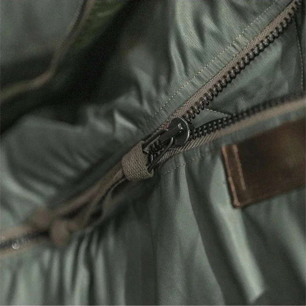 Men Vintage 1955 USAF MA-1 Pilot Bomber Jacket Military Windproof Coat Spring Winter Retro Outerwear for Daily Riding heavy weig
