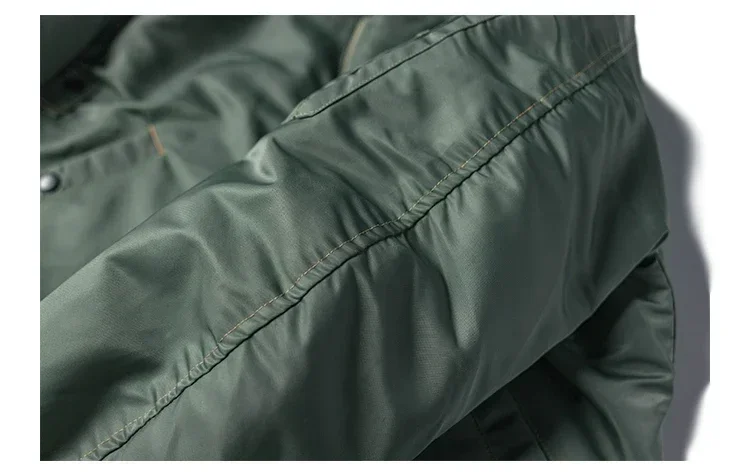 Men Vintage 1955 USAF MA-1 Pilot Bomber Jacket Military Windproof Coat Spring Winter Retro Outerwear for Daily Riding heavy weig