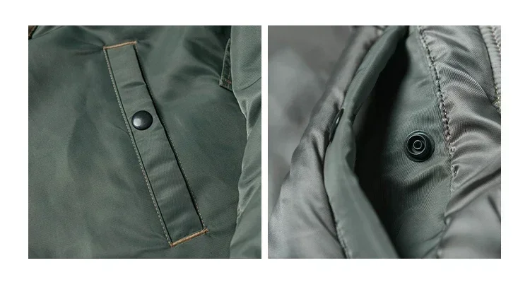 Men Vintage 1955 USAF MA-1 Pilot Bomber Jacket Military Windproof Coat Spring Winter Retro Outerwear for Daily Riding heavy weig