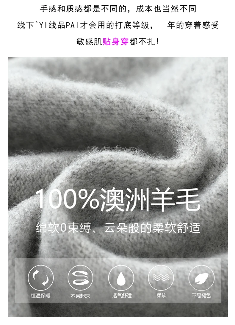 2025 Autumn Winter New Thick Cardigan 100% Pure Wool Men's Versatile Jacket V-Neck Loose Casual Highend Knitted Cashmere Sweater