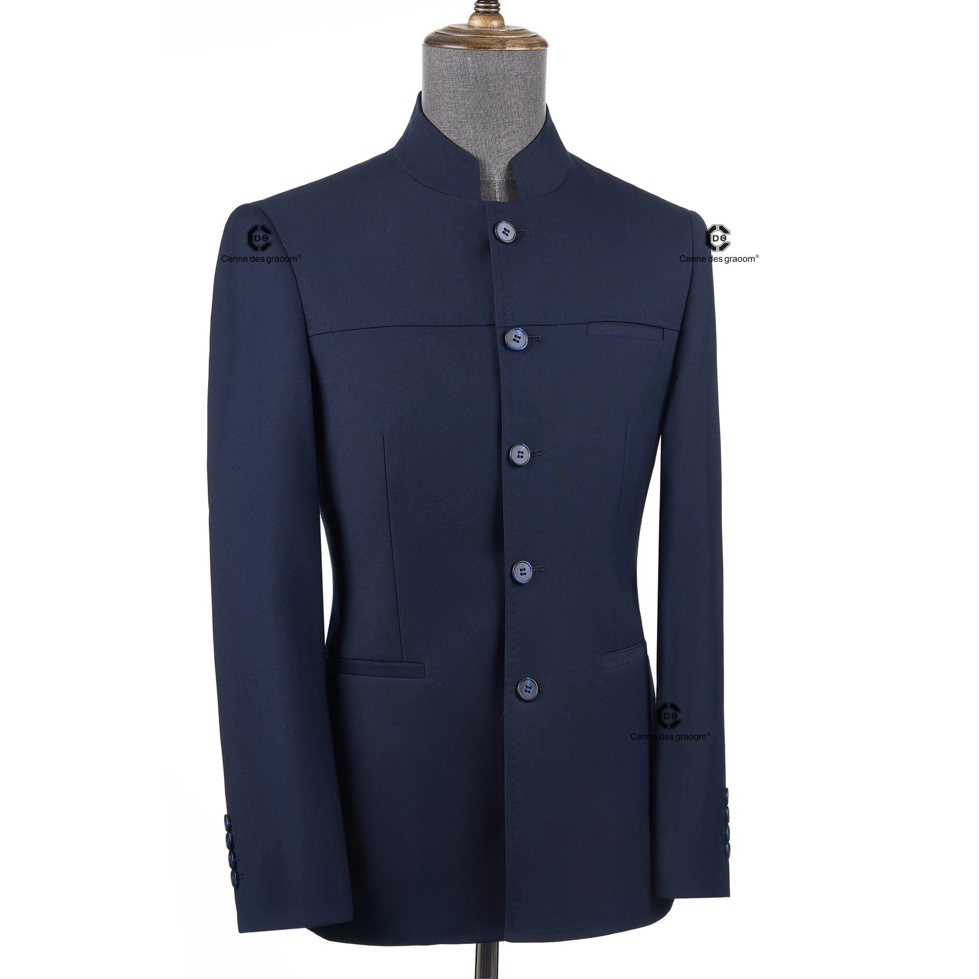 Cenne Des Graoom 2026 Mandarin Collar Suit Traditional Chinese Tunic Clothing Jacket Pants Formal Casual Official Daily Wear